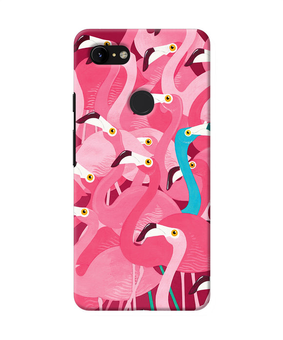Abstract Sheer Bird Pink Print Google Pixel 3 Xl Back Cover