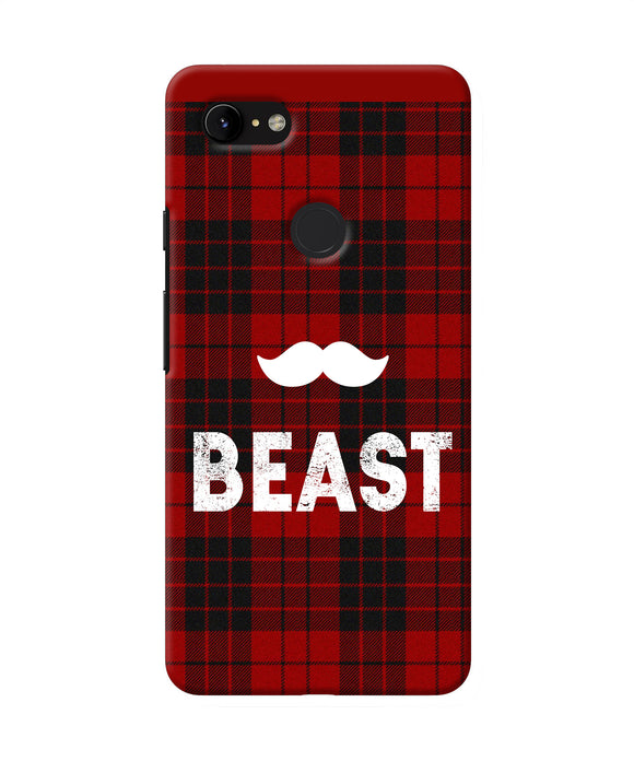 Beast Red Square Google Pixel 3 Xl Back Cover