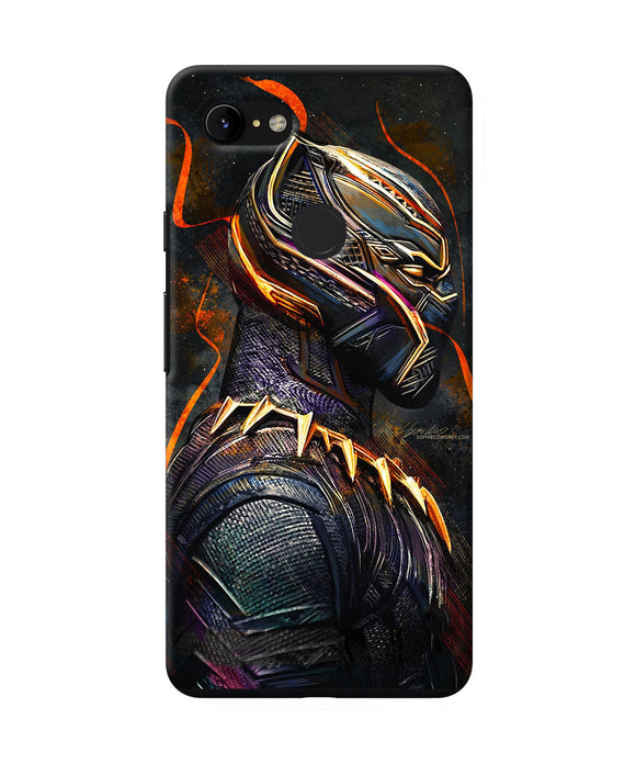 Black Panther Side Face Google Pixel 3 Xl Back Cover