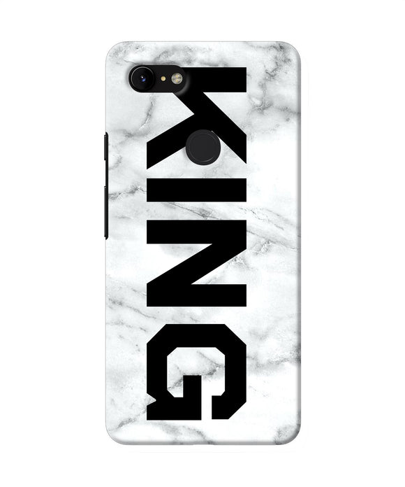 King Marble Text Google Pixel 3 Xl Back Cover