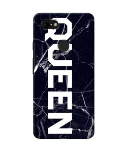 Queen Marble Text Google Pixel 3 Xl Back Cover