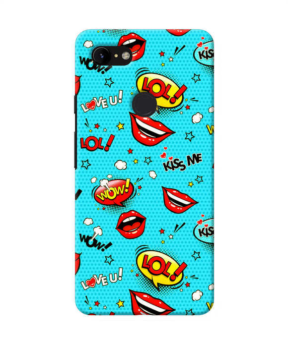 Lol Lips Print Google Pixel 3 Xl Back Cover