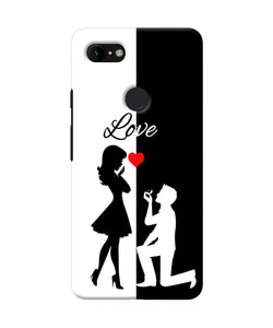 Love Propose Black And White Google Pixel 3 Xl Back Cover