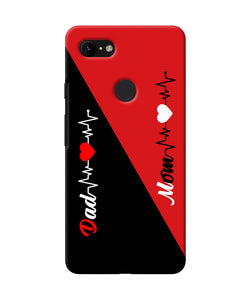 Mom Dad Heart Line Google Pixel 3 Xl Back Cover