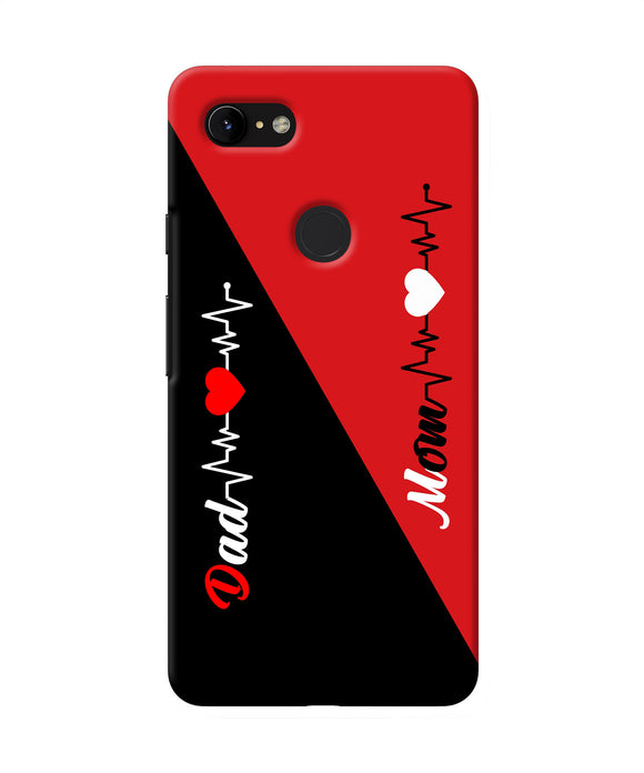 Mom Dad Heart Line Google Pixel 3 Xl Back Cover