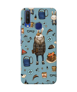 Canvas Rabbit Print Vivo Y11 / Y12 / U10 Back Cover