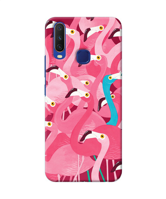 Abstract Sheer Bird Pink Print Vivo Y11 / Y12 / U10 Back Cover