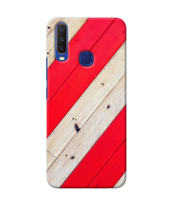 Abstract Red Brown Wooden Vivo Y11 / Y12 / U10 Back Cover