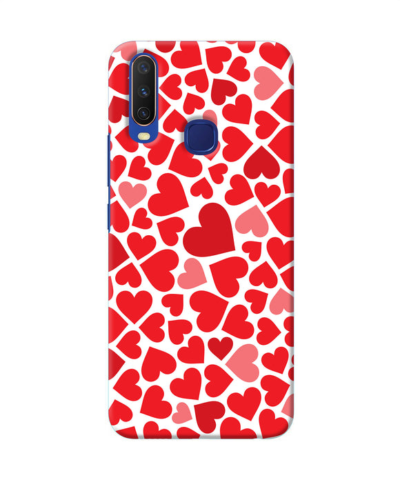 Red Heart Canvas Print Vivo Y11 / Y12 / U10 Back Cover