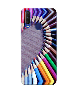 Color Pencil Half Heart Vivo Y11 / Y12 / U10 Back Cover