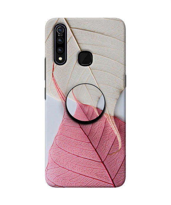 White Pink Leaf Vivo Z1 Pro Pop Case