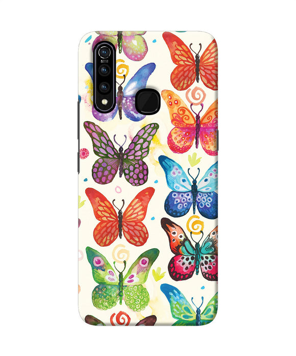 Abstract Butterfly Print Vivo Z1 Pro Back Cover