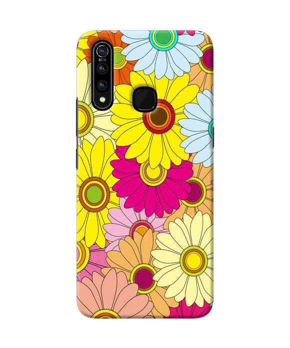 Abstract Colorful Flowers Vivo Z1 Pro Back Cover