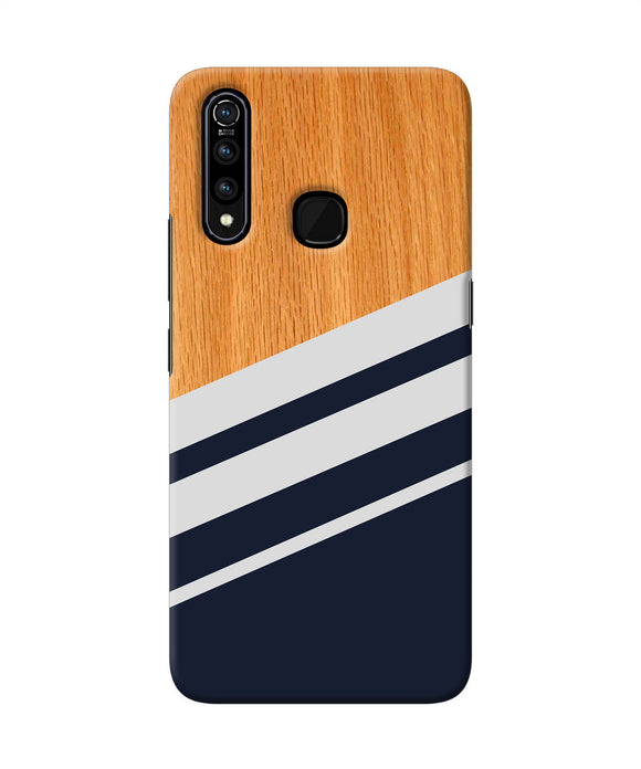 Black And White Wooden Vivo Z1 Pro Back Cover