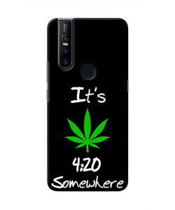 Weed Quote Vivo V15 Real 4D Back Cover