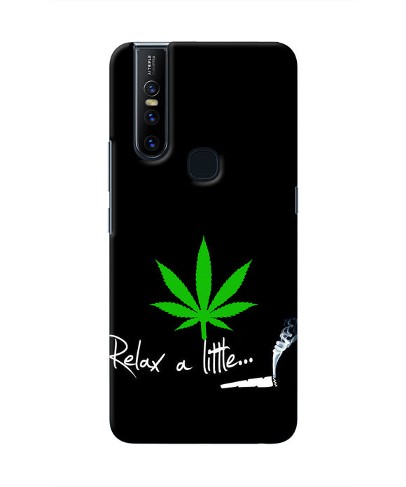 Weed Relax Quote Vivo V15 Real 4D Back Cover