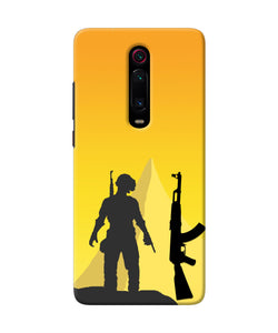 PUBG Silhouette Redmi K20 Real 4D Back Cover