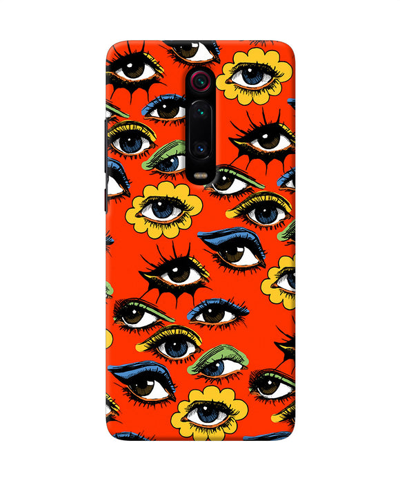 Abstract Eyes Pattern Redmi K20 Back Cover