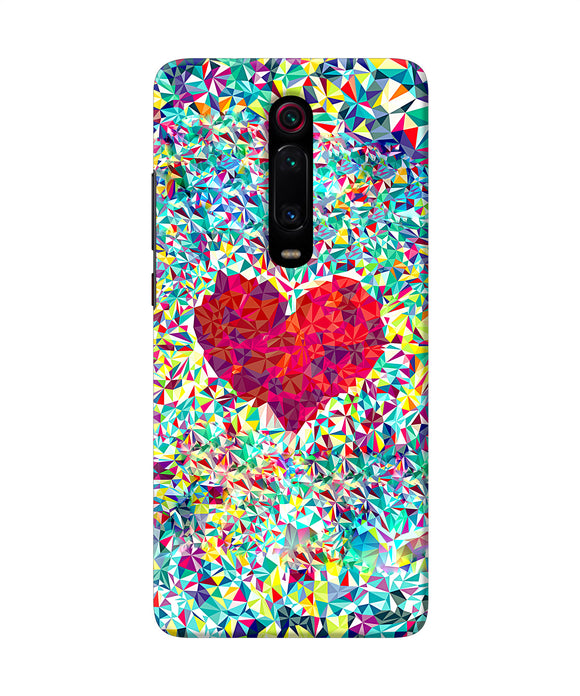 Red Heart Print Redmi K20 Back Cover