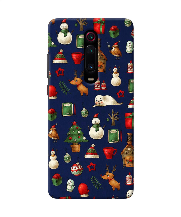 Canvas Christmas Print Redmi K20 Back Cover