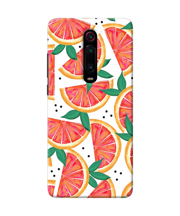 Abstract Orange Print Redmi K20 Back Cover