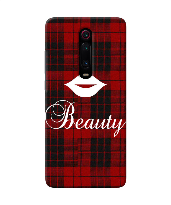 Beauty Red Square Redmi K20 Back Cover