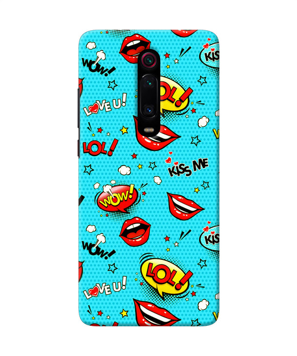 Lol Lips Print Redmi K20 Back Cover