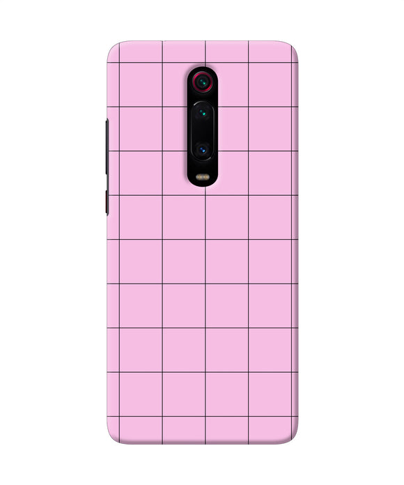 Pink Square Print Redmi K20 Back Cover