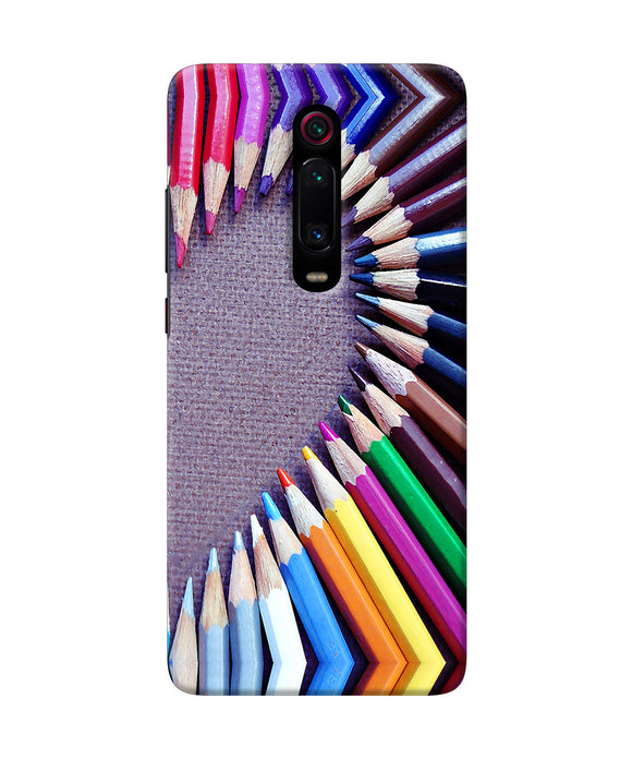 Color Pencil Half Heart Redmi K20 Back Cover