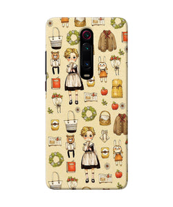 Canvas Girl Print Redmi K20 Pro Back Cover