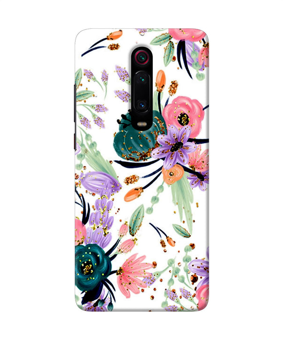 Abstract Flowers Print Redmi K20 Pro Back Cover