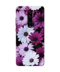 White Violet Flowers Redmi K20 Pro Back Cover