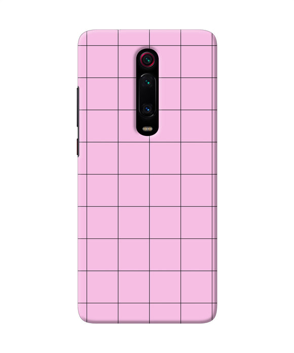 Pink Square Print Redmi K20 Pro Back Cover