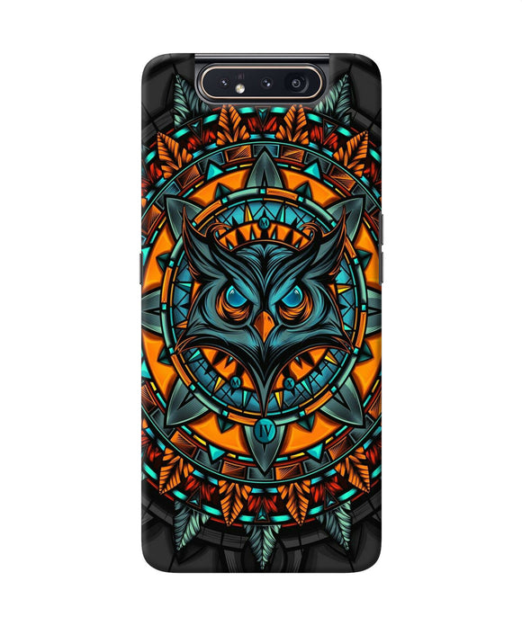 Angry Owl Art Samsung A80 Back Cover