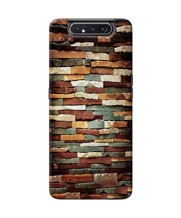 Bricks Pattern Samsung A80 Back Cover