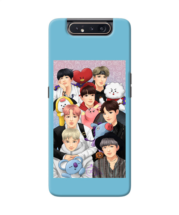 BTS with animals Samsung A80 Back Cover