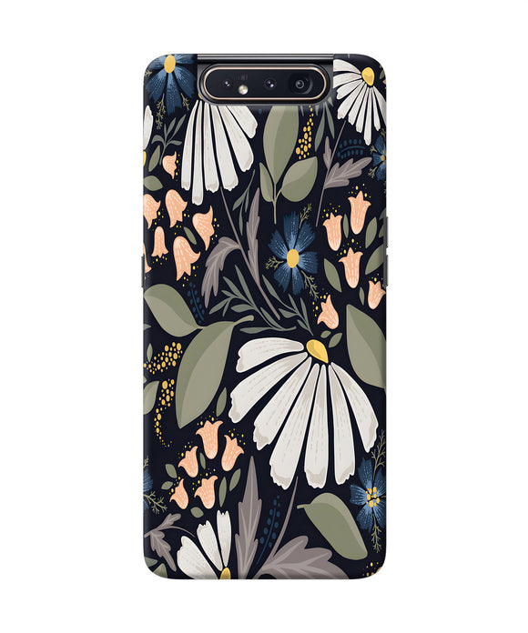 Flowers Art Samsung A80 Back Cover