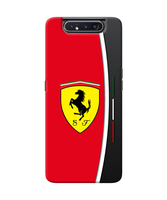 Ferrari Abstract Red Samsung A80 Real 4D Back Cover