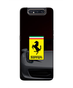 White Ferrari Samsung A80 Real 4D Back Cover