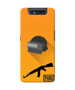 PUBG Helmet and Gun Samsung A80 Real 4D Back Cover