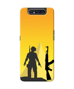 PUBG Silhouette Samsung A80 Real 4D Back Cover