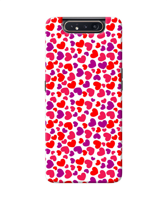 Heart Print Samsung A80 Back Cover