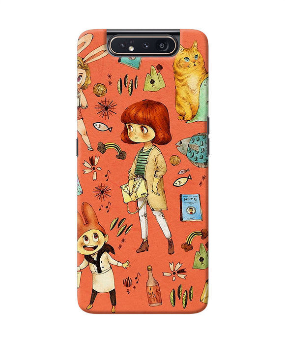 Canvas Little Girl Print Samsung A80 Back Cover