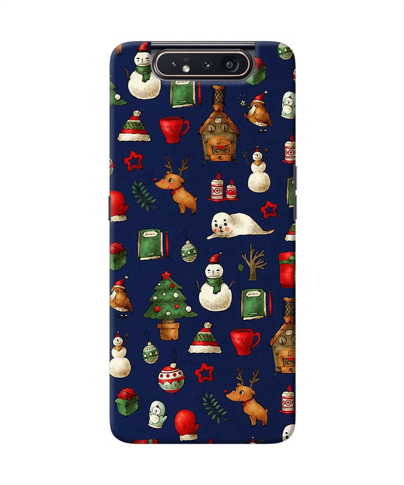 Canvas Christmas Print Samsung A80 Back Cover