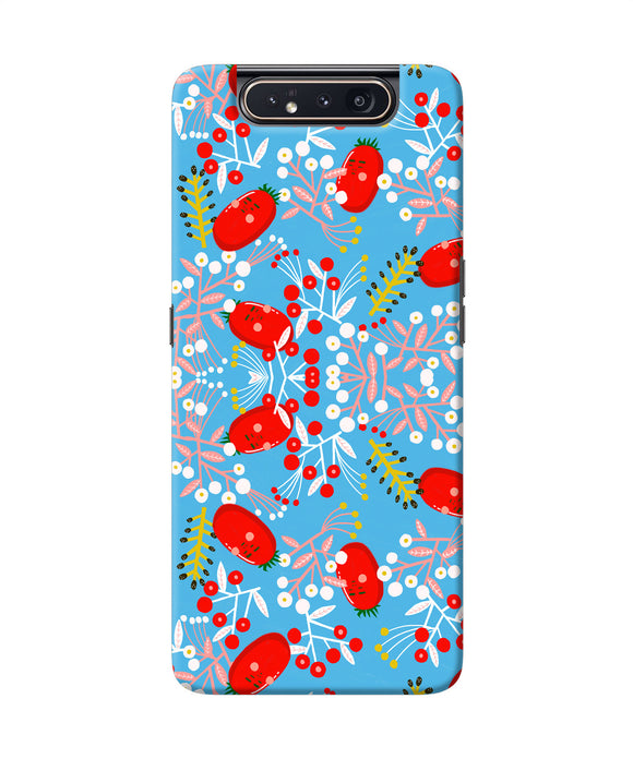 Small Red Animation Pattern Samsung A80 Back Cover