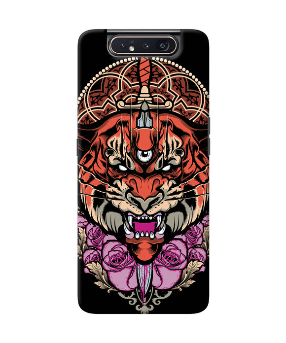 Abstract Tiger Samsung A80 Back Cover