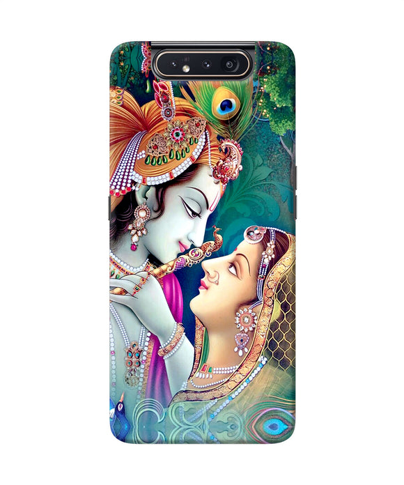 Lord Radha Krishna Paint Samsung A80 Back Cover