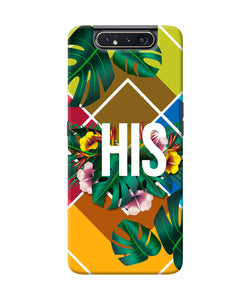 His Her One Samsung A80 Back Cover