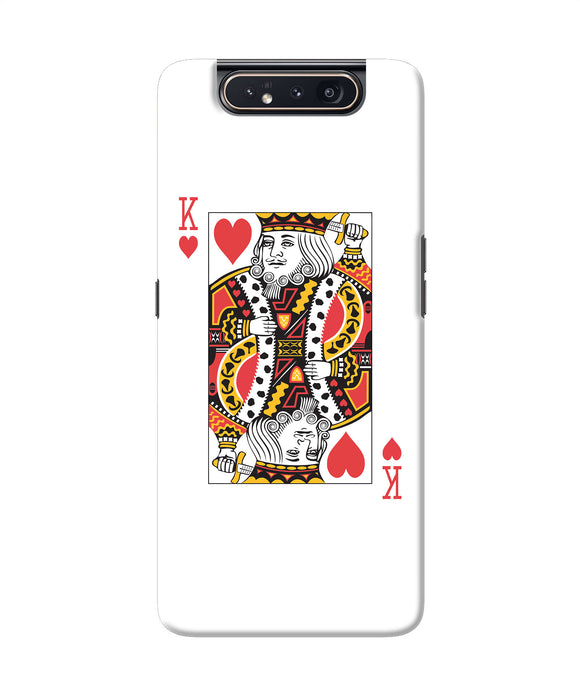 Heart King Card Samsung A80 Back Cover