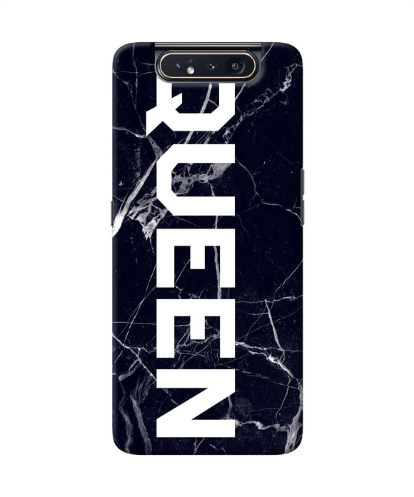 Queen Marble Text Samsung A80 Back Cover